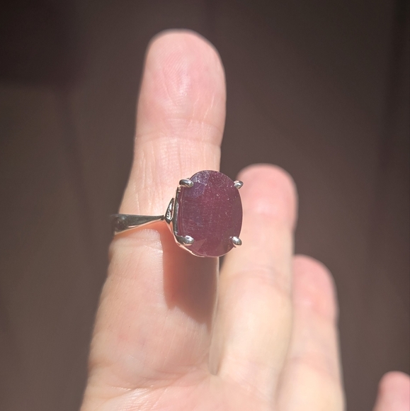 Ruby 5k sterling ring sz7.25 - Picture 5 of 9